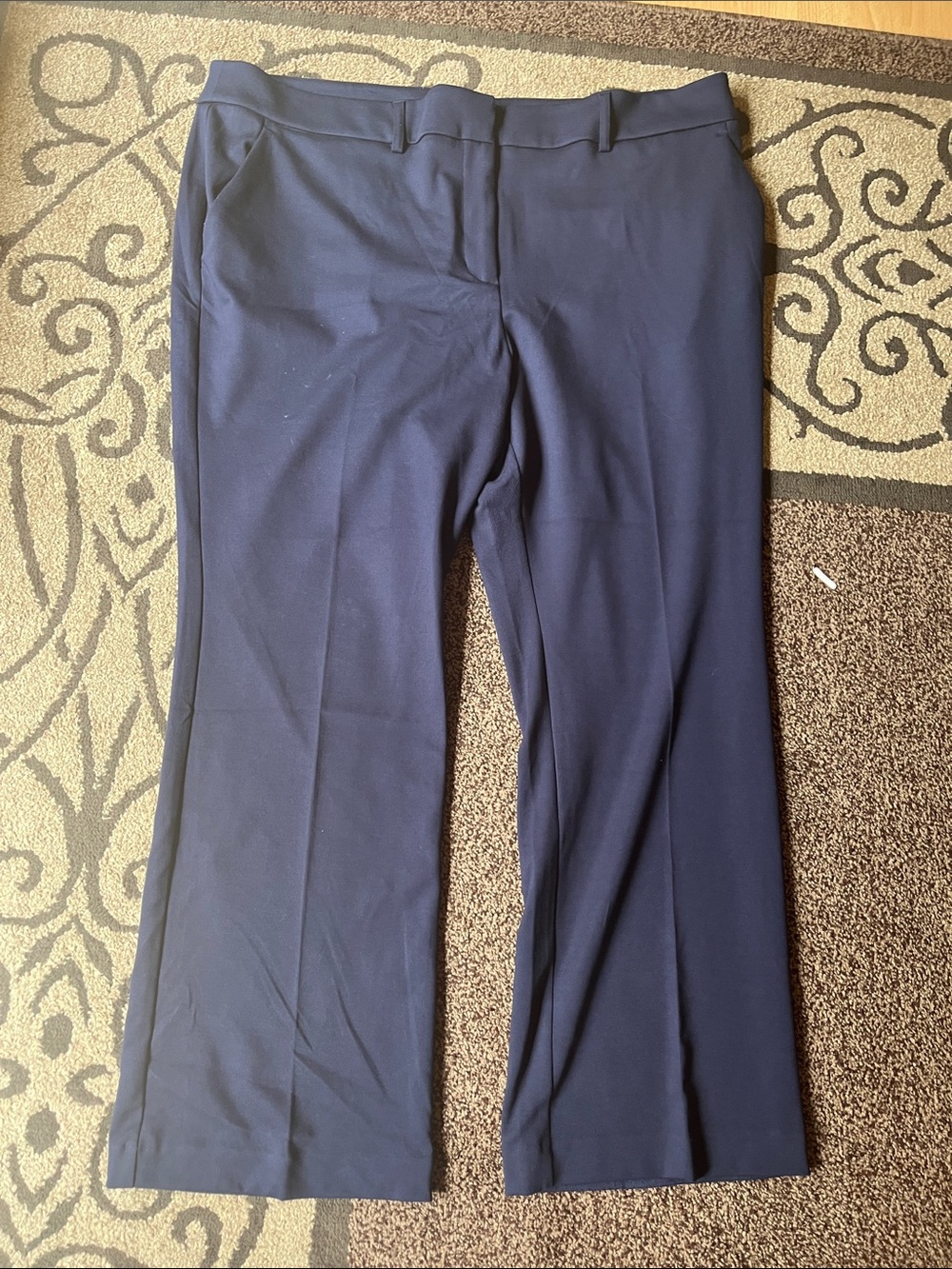 Simply Vera Vera Wang Navy Straight-Leg Dress Pants